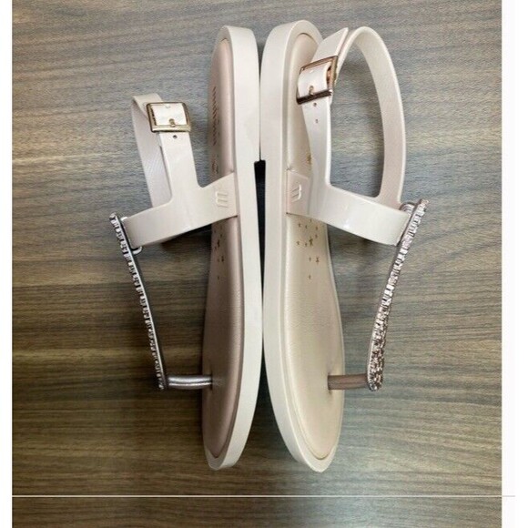 Melissa Slim II Thong T Strap Jelly Sandal Metallic Nude EU 35/36/ US 5 - Picture 4 of 12